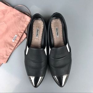 Miu Miu Metal-Cap-Toe Sneaker